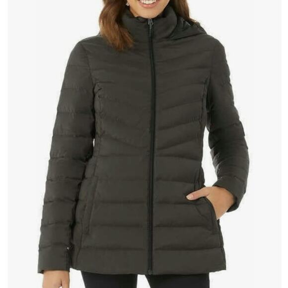 32 Degrees Jackets & Blazers - 32 degrees heat hooded 4-way stretch packable puffer jacket woman's size medium
